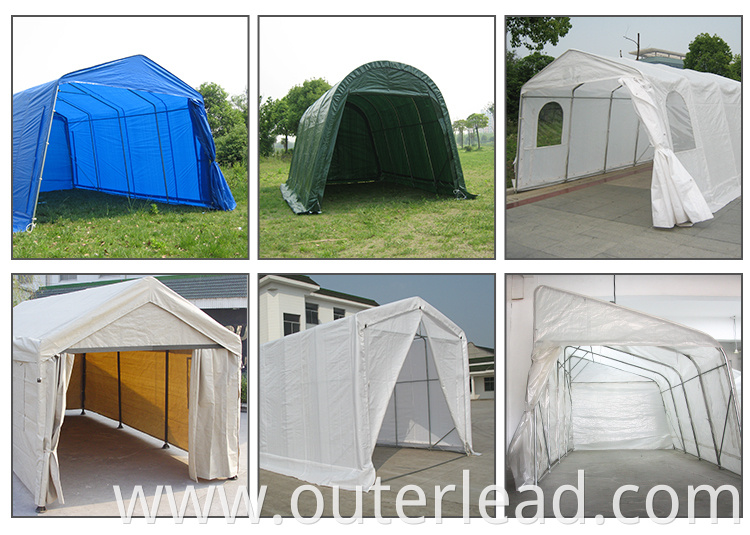 High Quality PE cover steel frame outdoor portable carport garage canopy car shelter